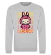 Світшот Cute Labubu Сірий меланж фото