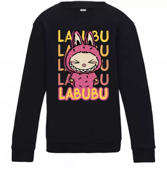 Дитячий світшот Cute Labubu Чорний фото