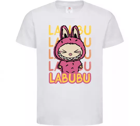 Дитяча футболка Cute Labubu Білий фото