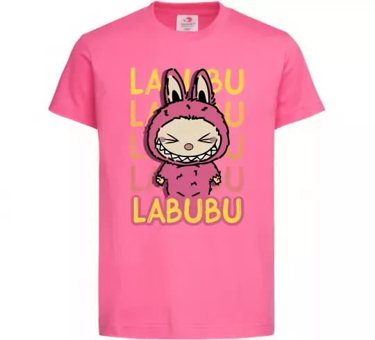 Дитяча футболка Cute Labubu Яскраво-рожевий фото