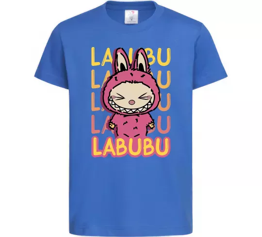 Дитяча футболка Cute Labubu Яскраво-синій фото