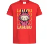 Дитяча футболка Cute Labubu Червоний фото