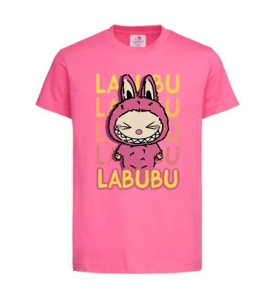 Дитяча футболка Cute Labubu Яскраво-рожевий фото