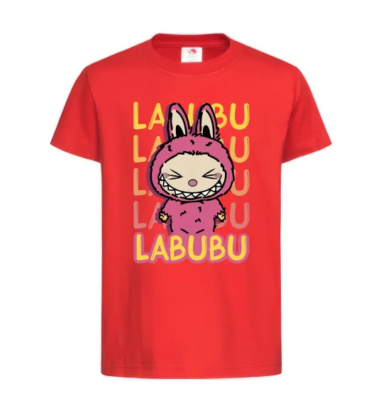 Дитяча футболка Cute Labubu Червоний фото