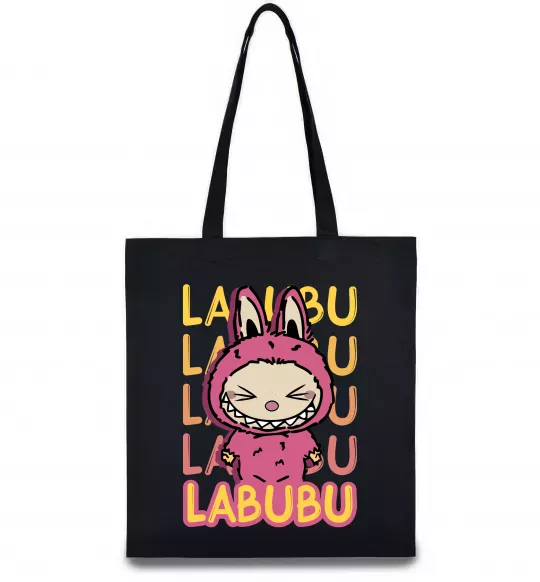 Эко-сумка Cute Labubu Черный фото