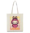 Эко-сумка Cute Labubu Бежевый фото