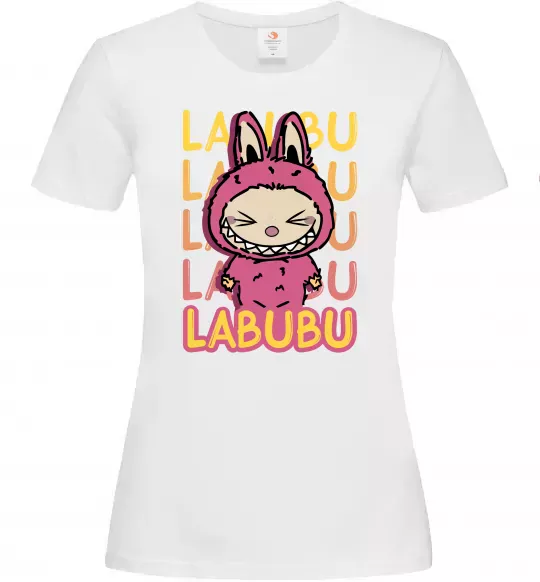 Женская футболка Cute Labubu Белый фото
