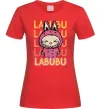 Женская футболка Cute Labubu Красный фото