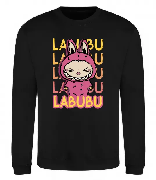 Свитшот Cute Labubu Черный фото