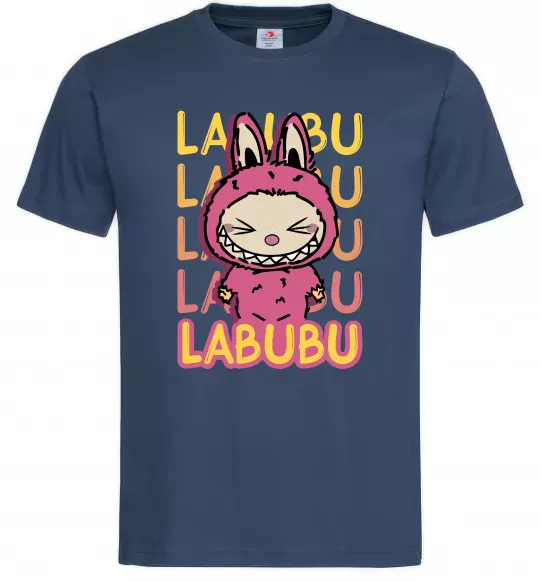Чоловіча футболка Cute Labubu Темно-синій фото