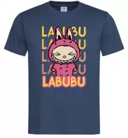 Мужская футболка Cute Labubu Темно-синий фото