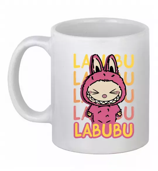 Чашка керамічна Cute Labubu Білий фото