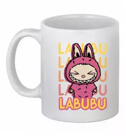 Чашка керамічна Cute Labubu Білий фото