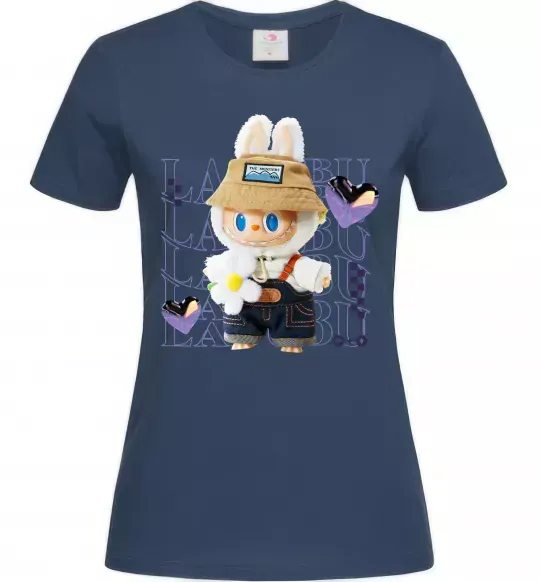 Женская футболка Fashion Labubu Темно-синий фото