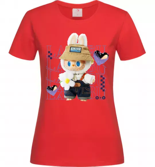 Женская футболка Fashion Labubu Красный фото