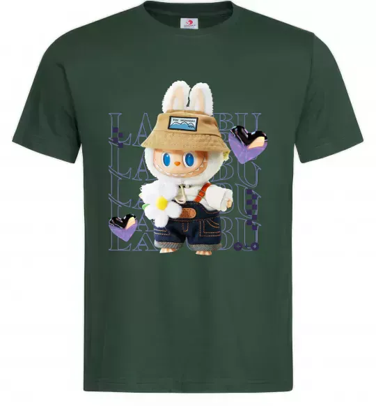 Мужская футболка Fashion Labubu Темно-зеленый фото