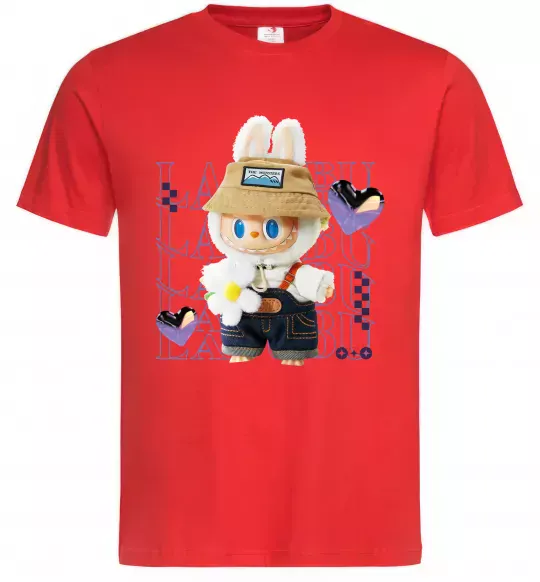 Мужская футболка Fashion Labubu Красный фото