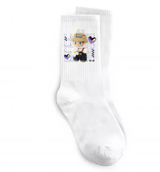 Шкарпетки Fashion Labubu Білий фото
