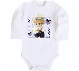 Дитячий бодік Fashion Labubu Білий фото