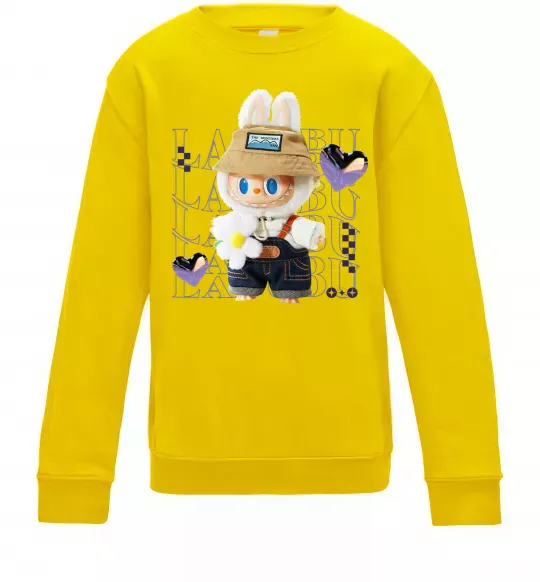 Дитячий світшот Fashion Labubu Сонячно жовтий фото