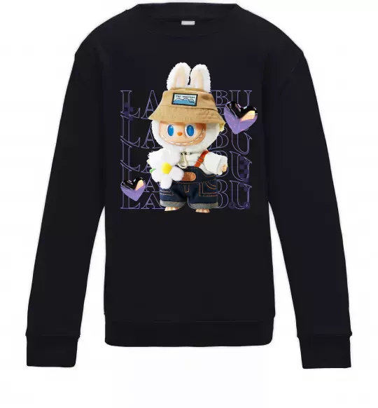 Дитячий світшот Fashion Labubu Чорний фото