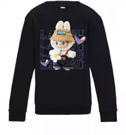 Детский Свитшот Fashion Labubu Черный фото