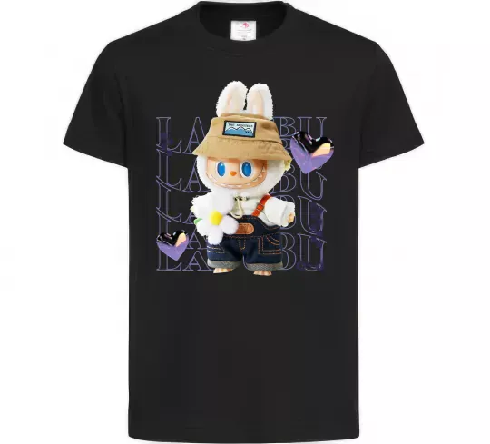 Детская футболка Fashion Labubu Черный фото