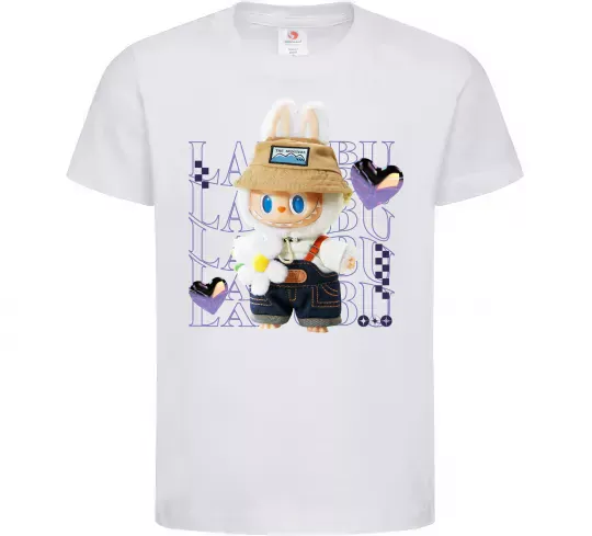 Детская футболка Fashion Labubu Белый фото