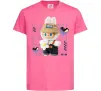 Детская футболка Fashion Labubu Ярко-розовый фото