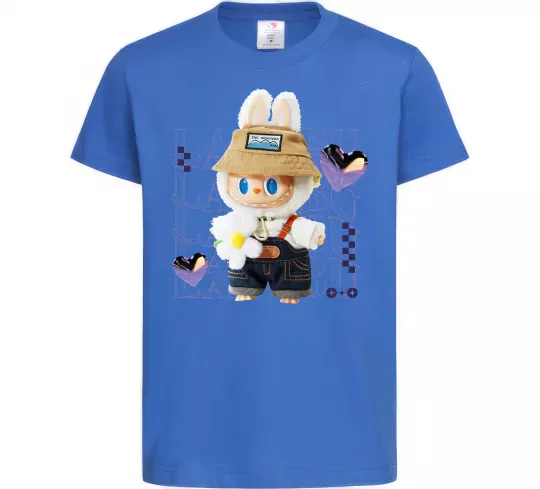 Детская футболка Fashion Labubu Ярко-синий фото