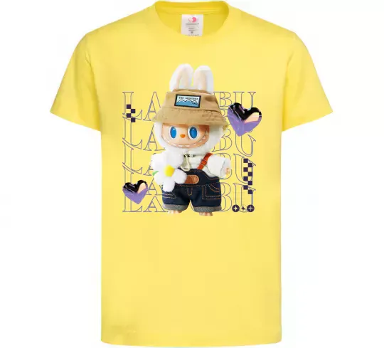 Детская футболка Fashion Labubu Лимонный фото