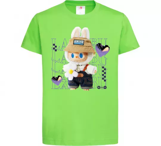 Детская футболка Fashion Labubu Лаймовый фото