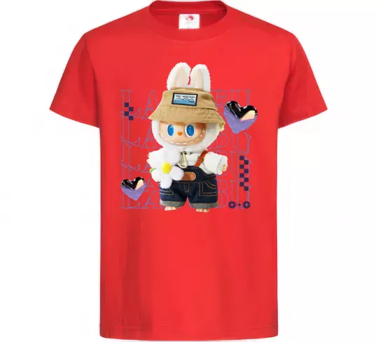Детская футболка Fashion Labubu Красный фото