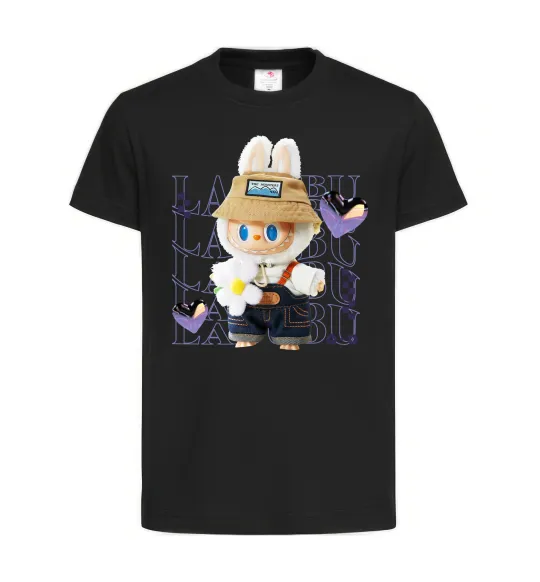 Дитяча футболка Fashion Labubu Чорний фото