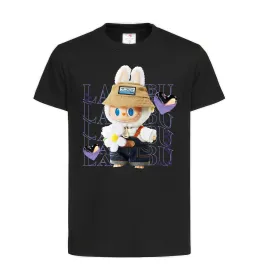 Детская футболка Fashion Labubu Черный фото