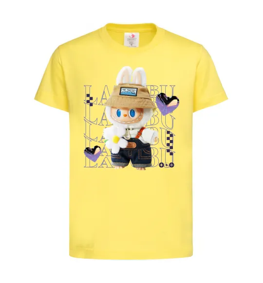 Дитяча футболка Fashion Labubu Лимонний фото