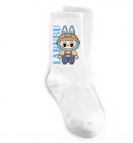 Носки Labubu золотий напис Белый фото