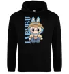Мужская толстовка (худи) Labubu blue Черный фото