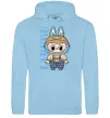 Мужская толстовка (худи) Labubu blue Голубой фото