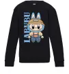 Детский Свитшот Labubu blue Черный фото
