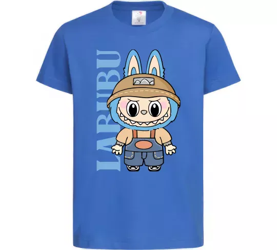Детская футболка Labubu blue Ярко-синий фото