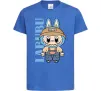 Детская футболка Labubu blue Ярко-синий фото