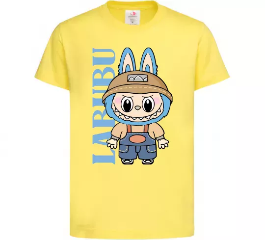 Детская футболка Labubu blue Лимонный фото