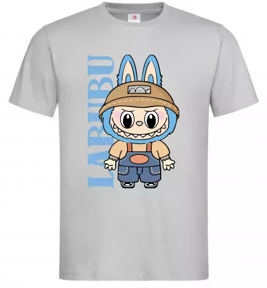 Чоловіча футболка Labubu blue Сірий фото