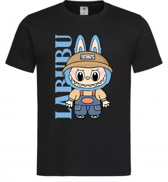 Чоловіча футболка Labubu blue Чорний фото