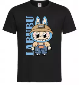 Мужская футболка Labubu blue Черный фото