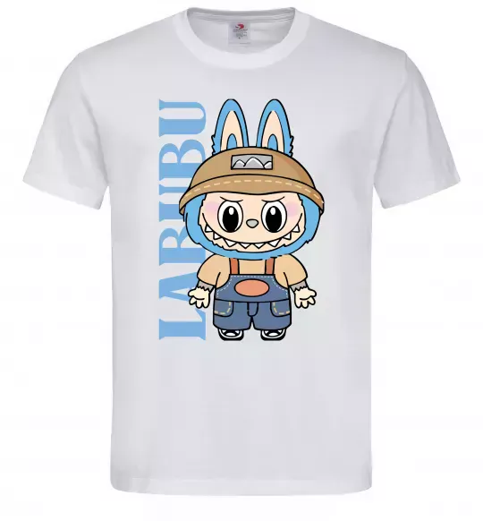 Чоловіча футболка Labubu blue Білий фото