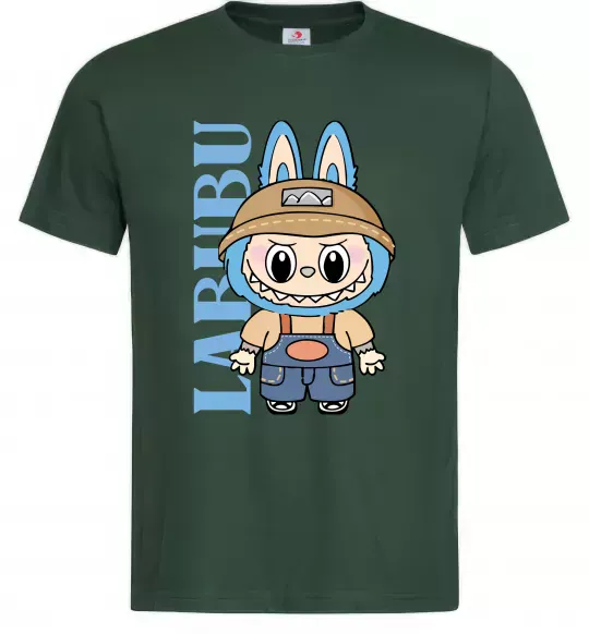 Чоловіча футболка Labubu blue Темно-зелений фото