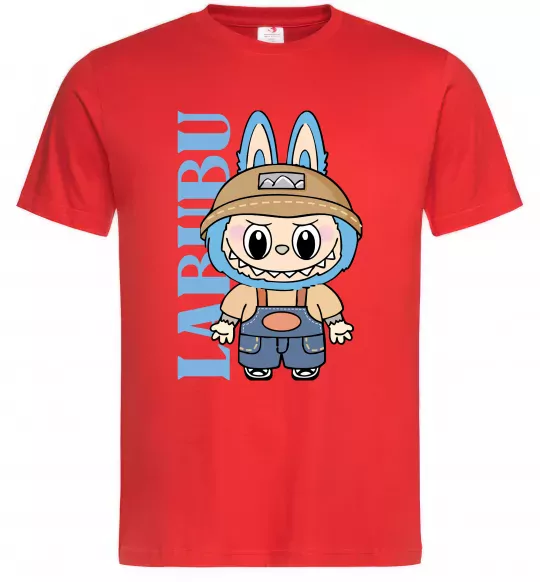 Чоловіча футболка Labubu blue Червоний фото