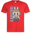 Чоловіча футболка Labubu blue Червоний фото